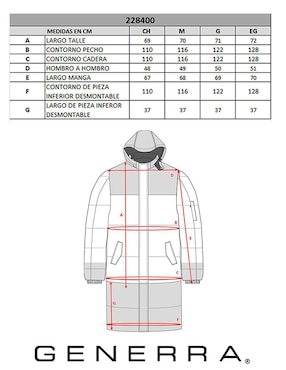 Chamarra Generra capitonada para hombre