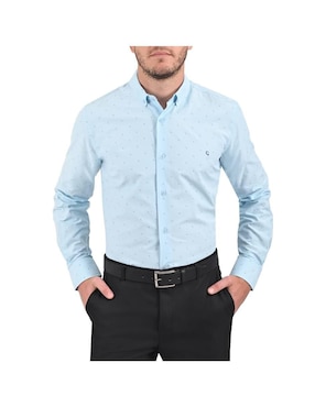 Camisa Casual Yale Manga Larga Para Hombre