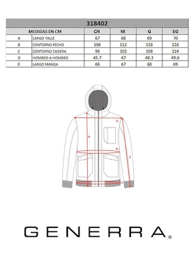 Chamarra casual Generra con capucha para hombre