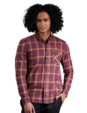 Camisa Casual Generra De Algodón Manga Larga Para Hombre