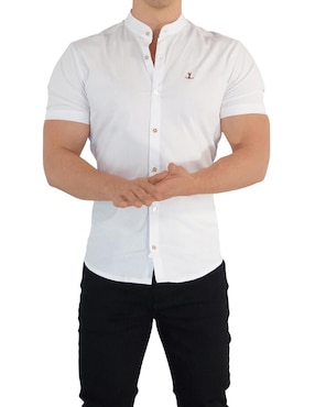 Camisa casual John Leopard manga corta para hombre