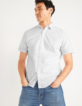 Camisa Casual Old Navy De Algodón Manga Corta Para Hombre