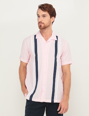 Camisa Casual Cubavera De Manga Corta Para Hombre