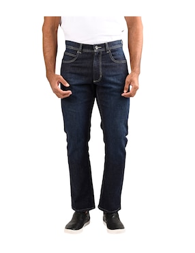 Jeans straight Levi's 314 lavado obscuro corte cintura para mujer