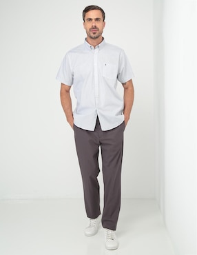 Camisa casual Dioro de algodón manga corta para hombre