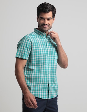 Camisa Casual JBE De Algodón Manga Corta Para Hombre