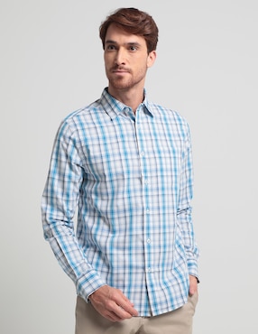 Camisa Casual Regent Street De Algodón Manga Larga Para Hombre