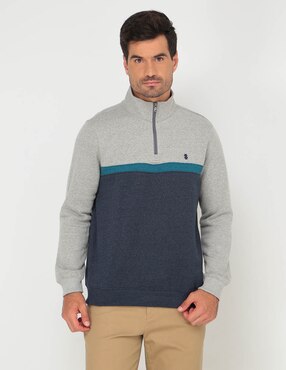 IZOD Suéter De Forro Polar Con Cierre De Cierre Para Hobre, Carbón