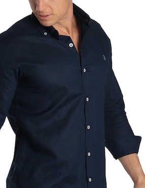 Camisa casual Muletta de lino manga larga para hombre