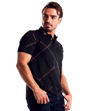 Playera tipo polo Pavi Italy 05-3030N para hombre