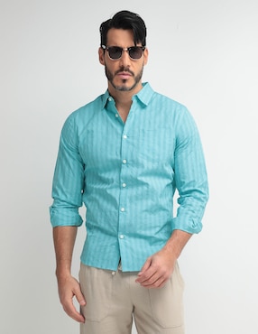 Camisa Casual JBE De Manga Larga Para Hombre