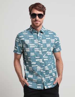 Camisa Casual JBE De Algodón Manga Corta Para Hombre