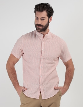 Camisa Casual JBE De Algodón Manga Corta Para Hombre