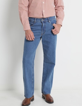 Jeans Straight Regent Street Lavado Claro Para Hombre