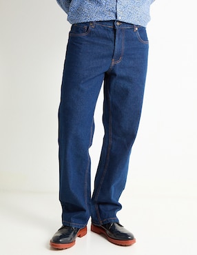 Jeans Straight Regent Street Lavado Medio Para Hombre