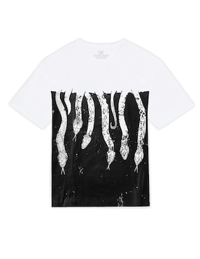 Playera FNC Collezioni Serpente cuello redondo para hombre