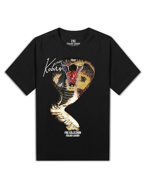 Playera FNC Collezioni Kobra cuello redondo para hombre