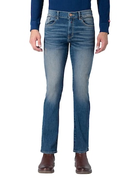 Jeans Slim Oggi Vaxter Lavado Whisker Para Hombre