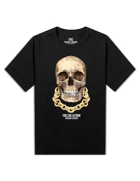 Playera FNC Collezioni Predator Skull cuello redondo para hombre