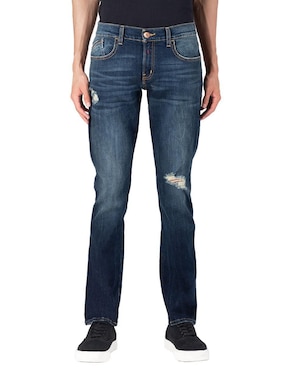 Jeans Skinny Oggi Moto Lavado Whisker Para Hombre