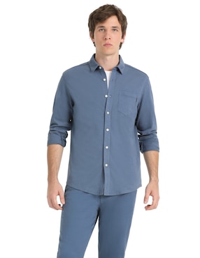 Camisa Casual Dockers De Algodón Manga Larga Para Hombre