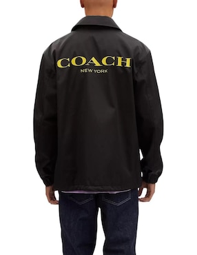 Chamarra Coach impermeable con bolsillos para hombre