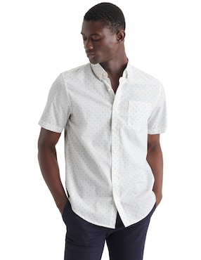 Camisa casual Dockers de algodón manga corta para hombre