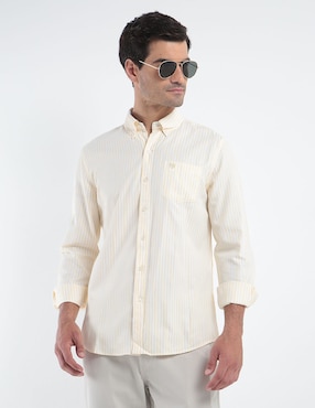 Camisa Casual Chaps De Algodón Manga Larga Para Hombre