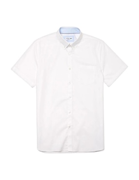 Camisa Casual Lacoste De Algodón Manga Corta Para Hombre