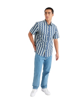 Camisa Casual Dockers De Algodón Manga Corta Para Hombre