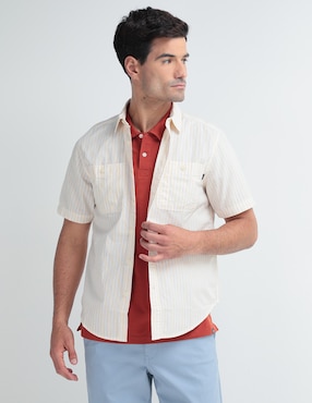 Camisa Casual Dockers De Algodón Manga Corta Para Hombre