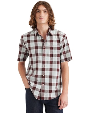 Camisa Casual Dockers De Algodón Manga Corta Para Hombre