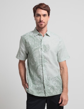 Camisa Casual Cubavera De Manga Corta Para Hombre