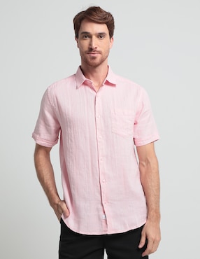 Camisa Casual Cubavera De Manga Corta Para Hombre