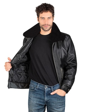 Chamarra Greenlander impermeable cuello a contraste para hombre