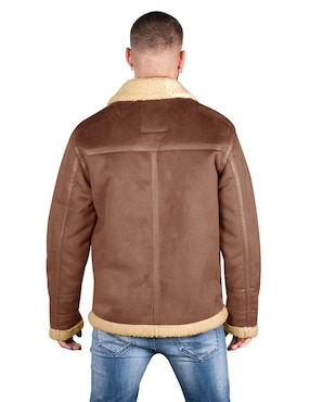 Chamarra Greenlander cuello a contraste para hombre