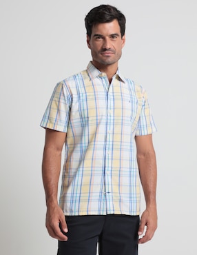 Camisa Casual Izod De Algodón Manga Corta Para Hombre