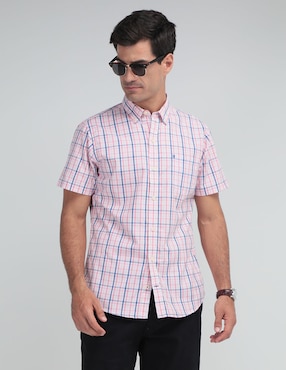 Camisa Casual Izod De Algodón Manga Corta Para Hombre