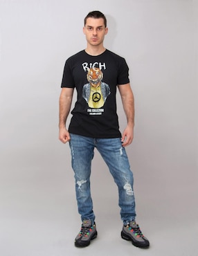 Playera FNC Collezioni Rich cuello redondo para hombre