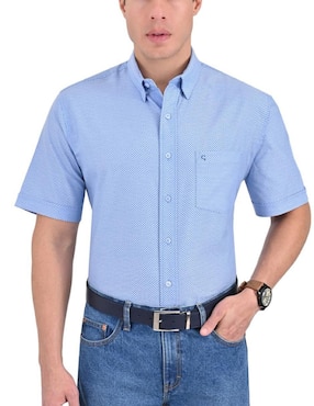 Camisa Casual Yale De Algodón Manga Corta Para Hombre