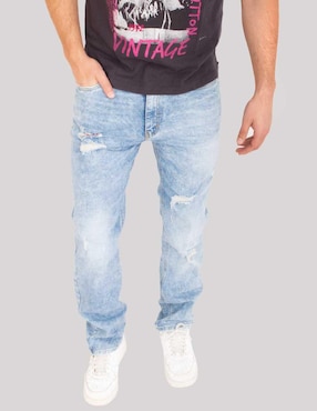 Buffalo Jeans David Bitton Straight Lavado Bleach Para Hombre