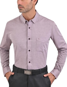 Camisa Casual Yale De Algodón Manga Larga Para Hombre