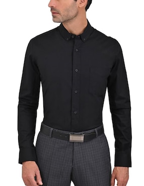 Camisa Casual Yale De Algodón Manga Larga Para Hombre