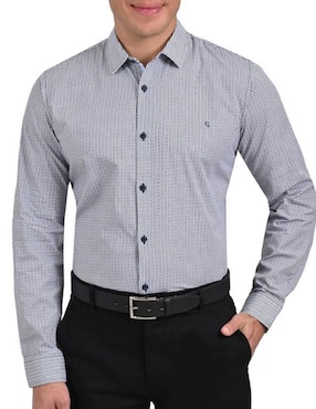 Camisa Casual Yale De Algodón Manga Larga Para Hombre