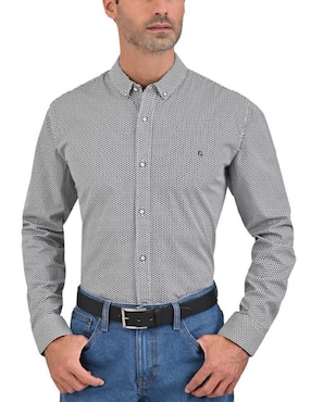 Camisa Casual Yale De Algodón Manga Larga Para Hombre