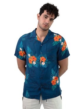 Camisa Casual Generra De Algodón Manga Corta Para Hombre