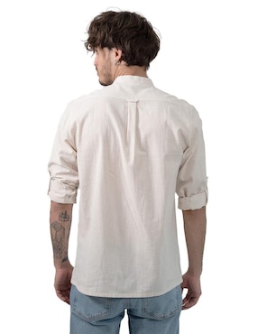 Sobrecamisa casual Generra de algodón manga larga para hombre