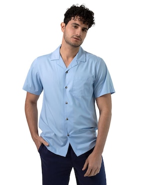 Camisa casual Generra de algodón manga corta para hombre