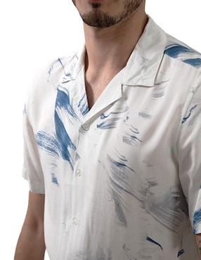 Camisa casual Generra de algodón manga corta para hombre