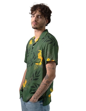 Camisa casual Generra de algodón manga corta para hombre